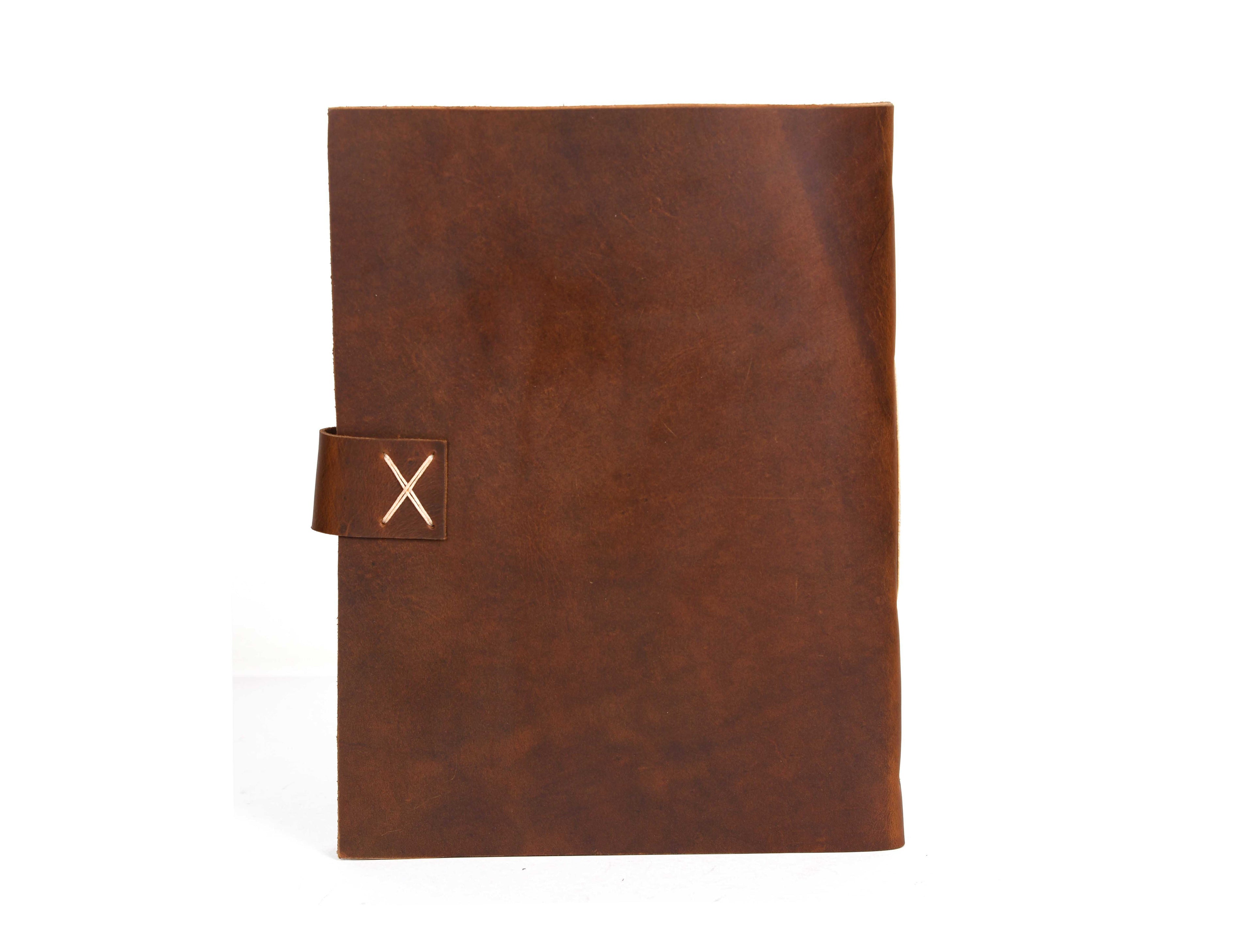 Genuine Top Grain Leather Sketchbook (11" X 8", 96 Pages) - www.Shopthatapp.com