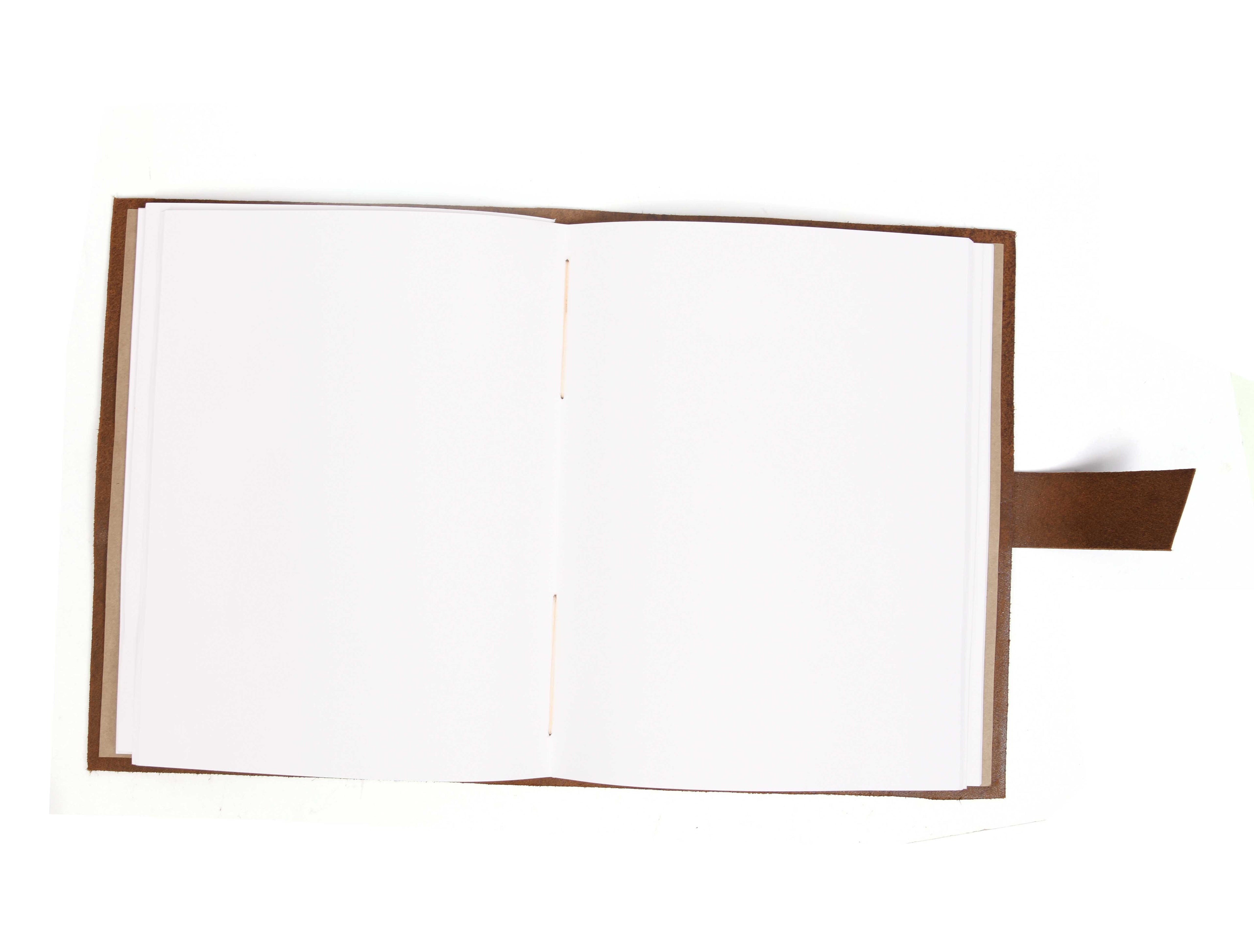 Genuine Top Grain Leather Sketchbook (11" X 8", 96 Pages) - www.Shopthatapp.com