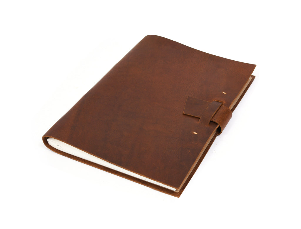 Genuine Top Grain Leather Sketchbook (11" X 8", 96 Pages) - www.Shopthatapp.com