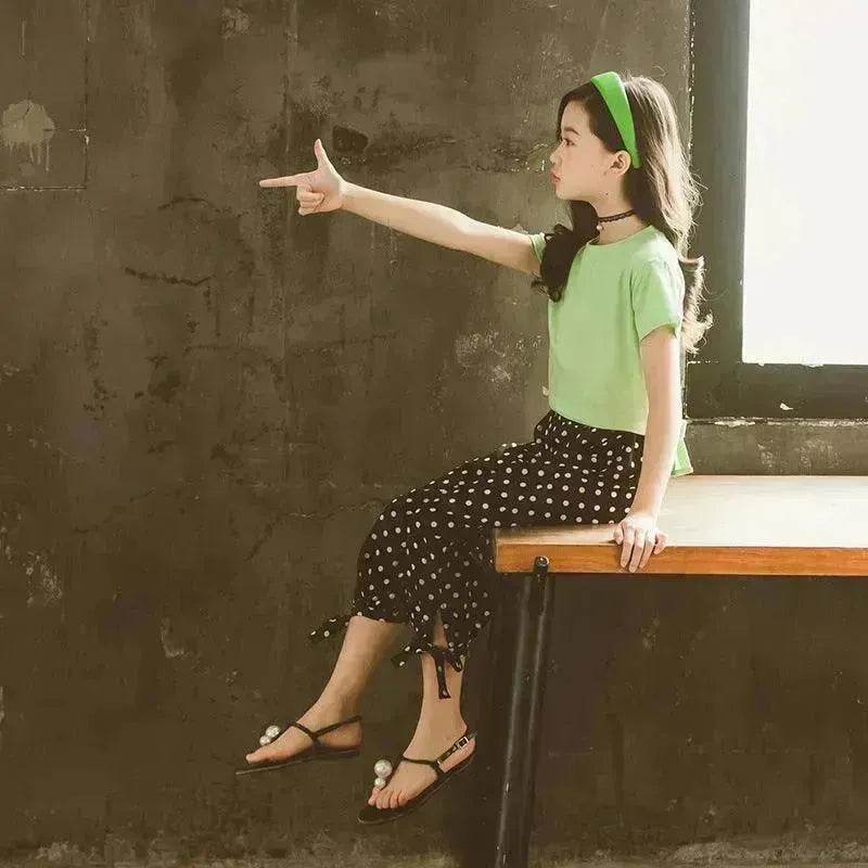 Girls summer mosquito pants suit - www.Shopthatapp.com