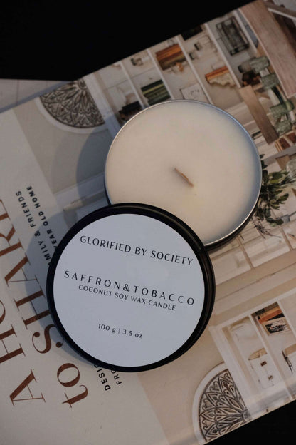 GLORIFIED BY SOCIETY 3.5 oz Scented Candle - Clementine & Clouds - Www.Shopthatapp.com