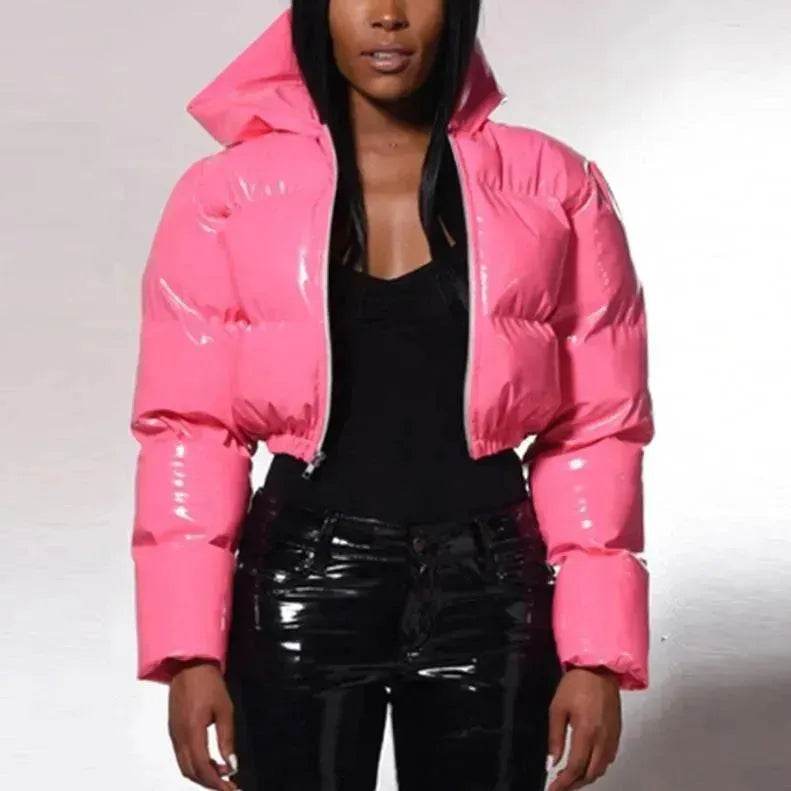 Glossy Bread Coat Down Cotton Jacket - www.Shopthatapp.com