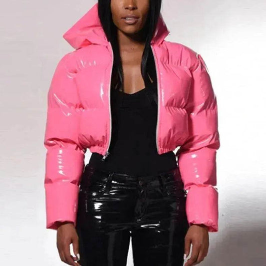 Glossy Bread Coat Down Cotton Jacket - www.Shopthatapp.com