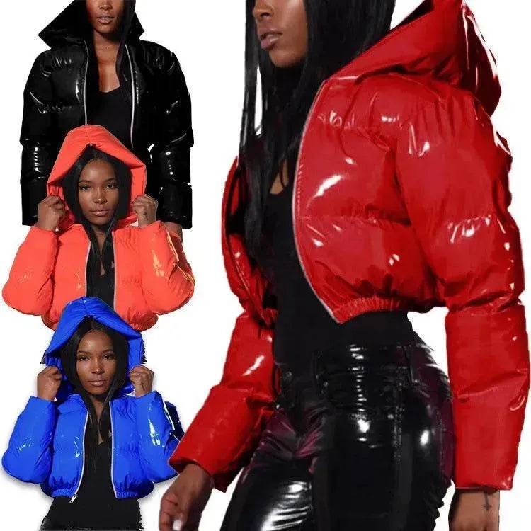 Glossy Bread Coat Down Cotton Jacket - www.Shopthatapp.com