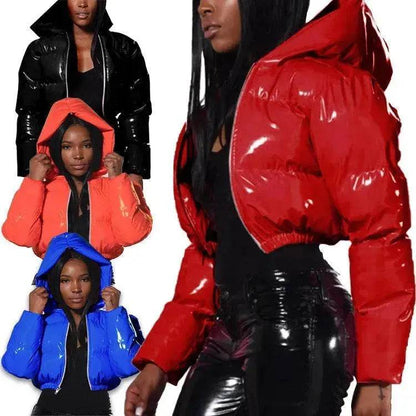 Glossy Bread Coat Down Cotton Jacket - www.Shopthatapp.com