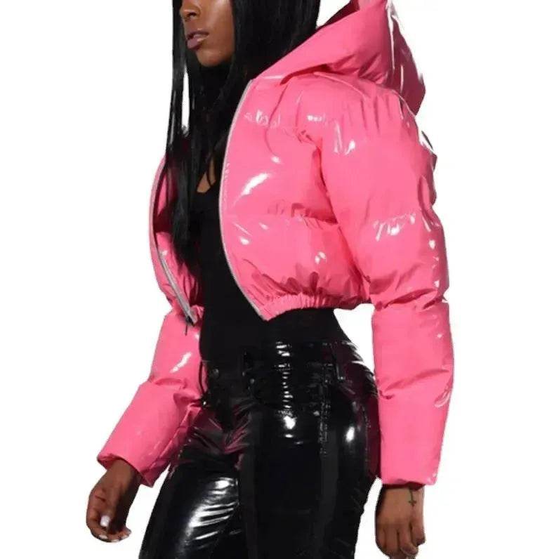 Glossy Bread Coat Down Cotton Jacket - www.Shopthatapp.com