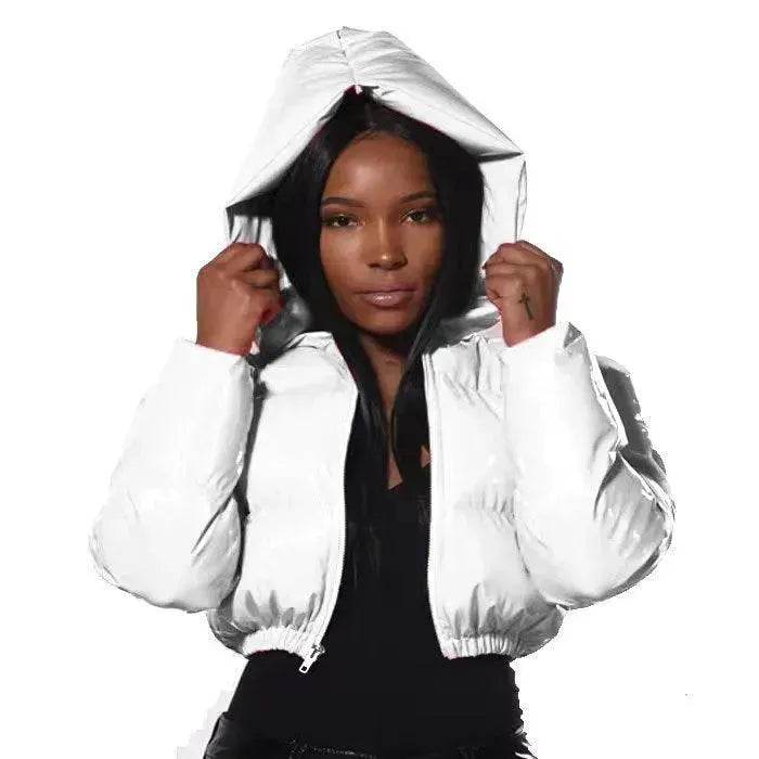 Glossy Bread Coat Down Cotton Jacket - www.Shopthatapp.com