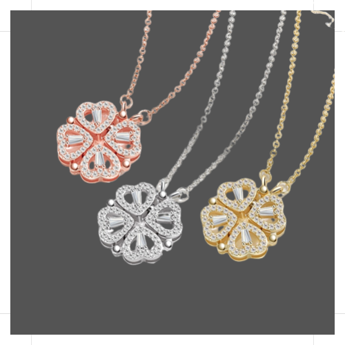 Lost and Found Jewelers Gold Clover Necklace