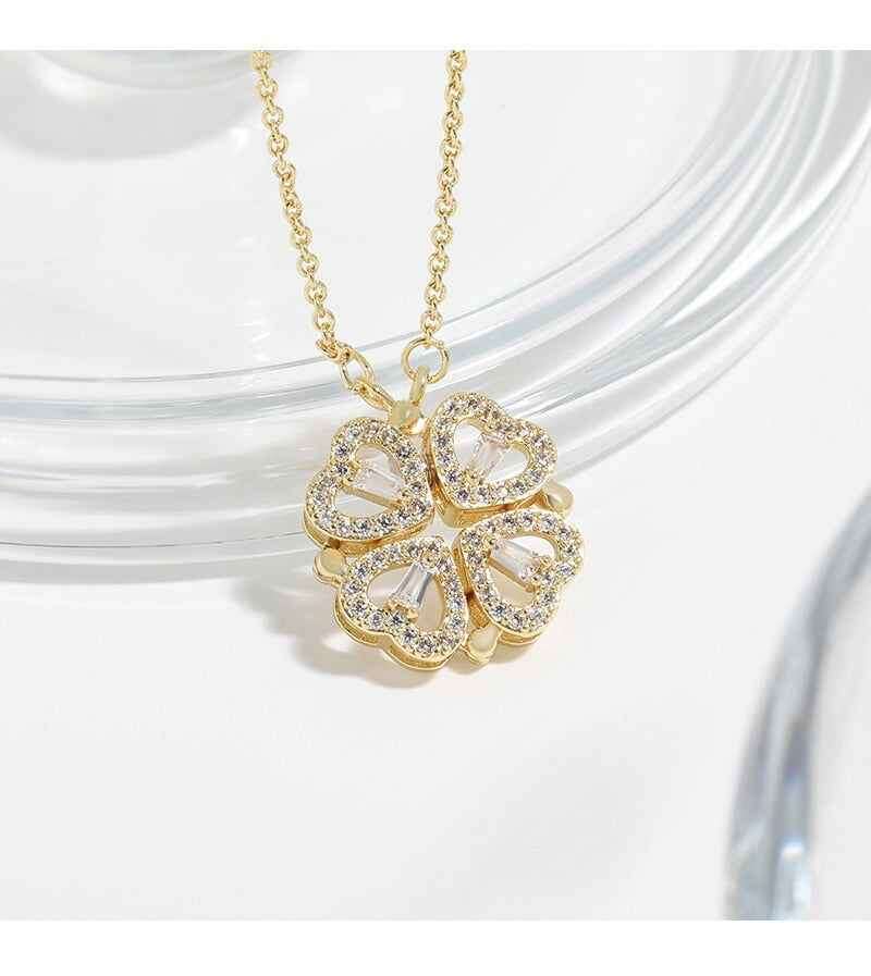 Lost and Found Jewelers Gold Clover Necklace