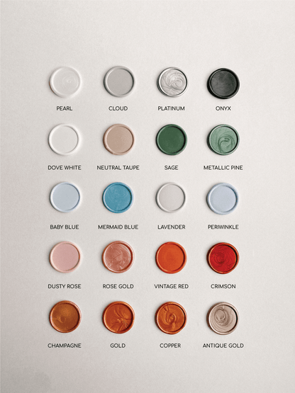 Gold foil wax seals - Set of 9 - www.Shopthatapp.com