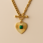 Green Agate Heart Necklace - www.Shopthatapp.com