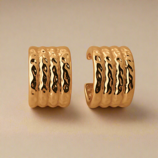 Molten Hammered Hoops - www.Shopthatapp.com