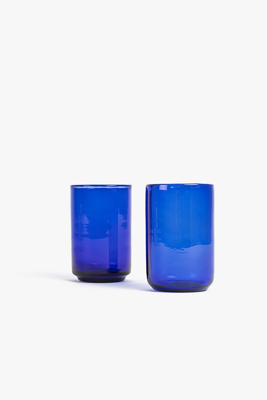 Verre soufflé fait main, lot de 2