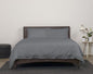 Housse de couette en satin (bleu marine, gris ou blanc)