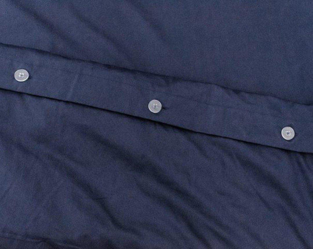Housse de couette en satin (bleu marine, gris ou blanc)