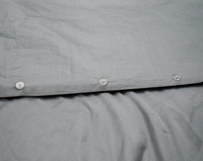Housse de couette en satin (bleu marine, gris ou blanc)