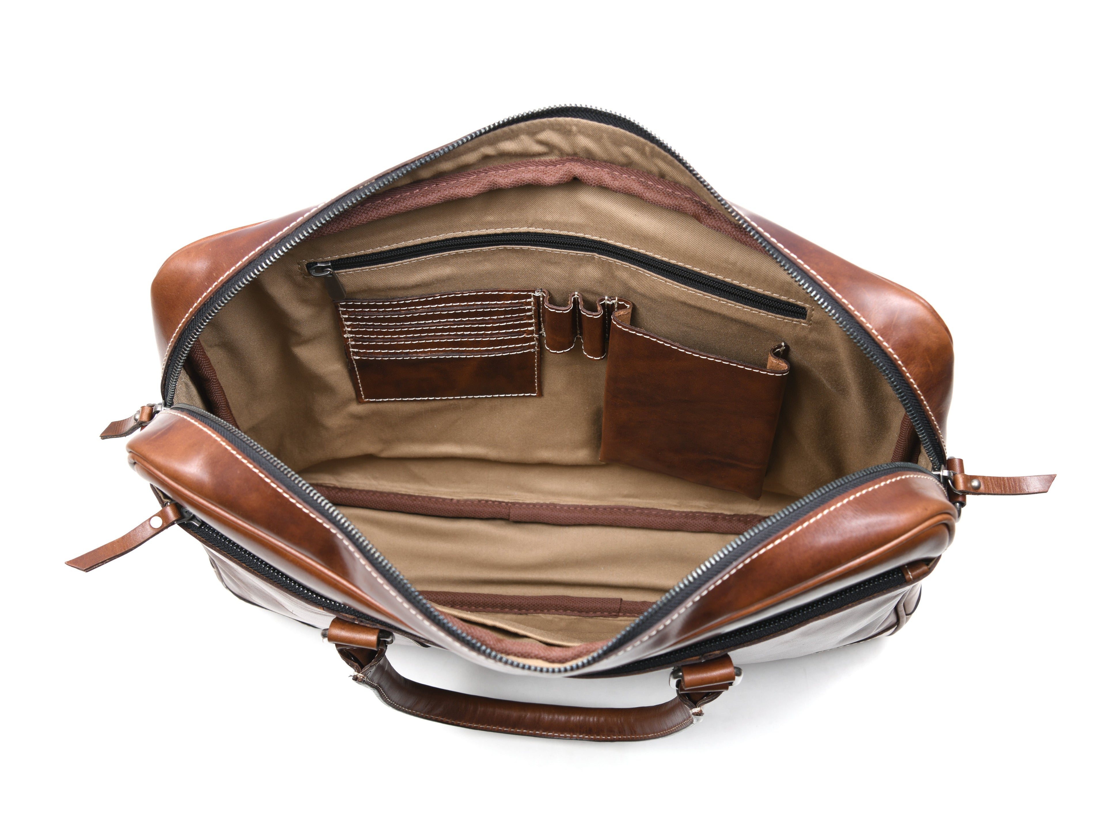 Hayward 17" Leather Office Bag - Cinnamon Tan - www.Shopthatapp.com