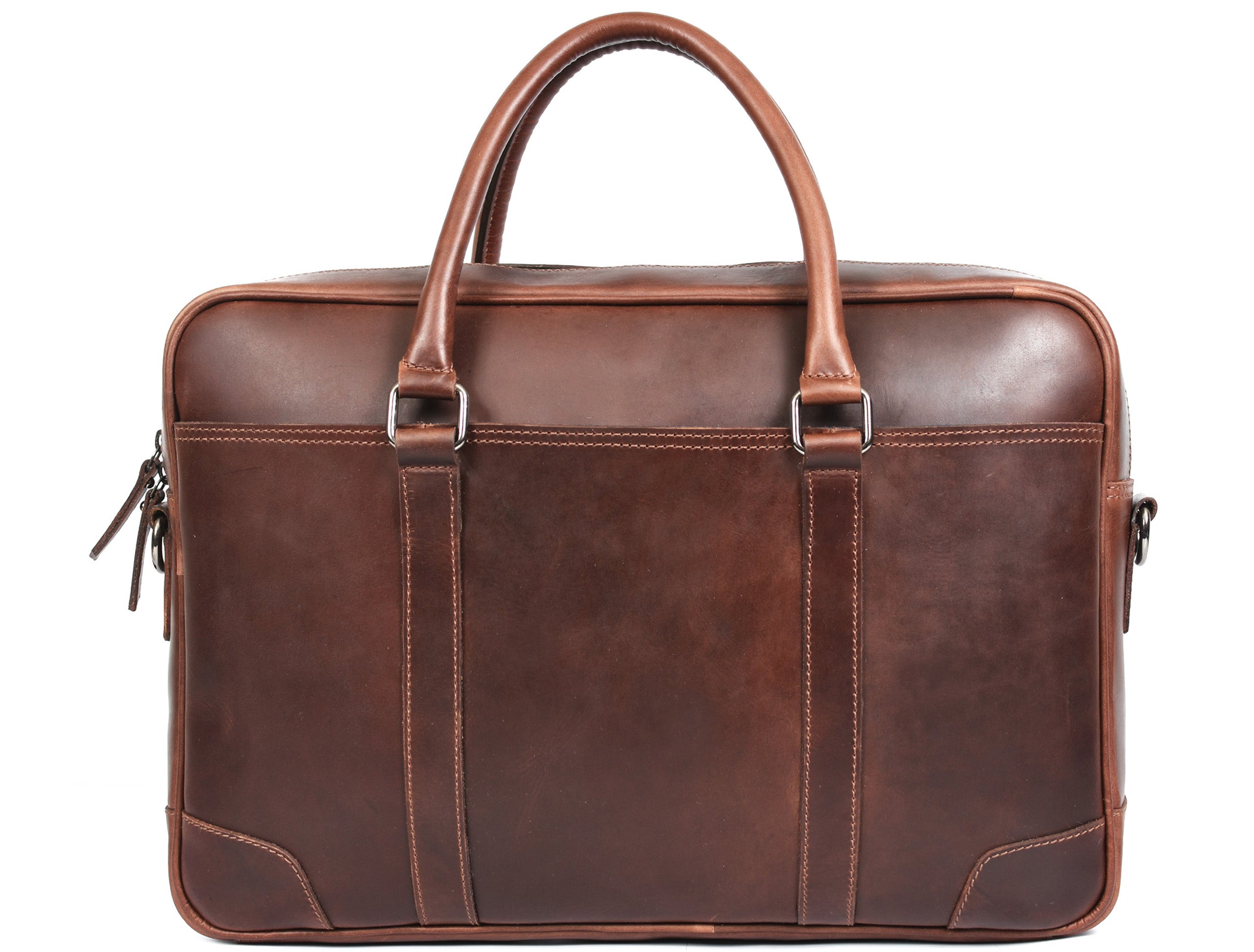 Hayward 17" Leather Office Bag - Cinnamon Tan - www.Shopthatapp.com