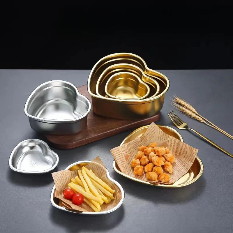 Heart Stainless Steel Bowl - www.Shopthatapp.com