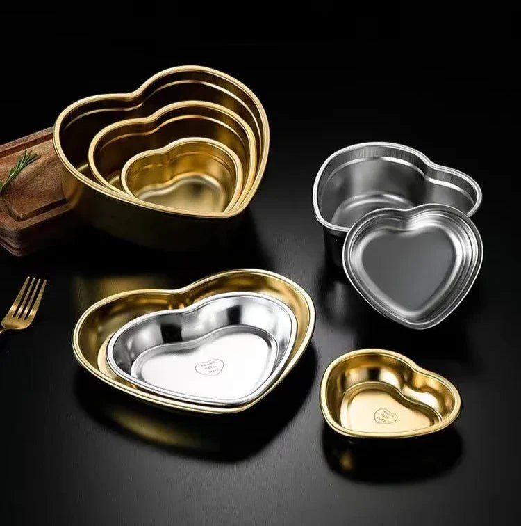 Heart Stainless Steel Bowl - www.Shopthatapp.com