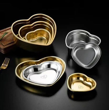 Heart Stainless Steel Bowl - www.Shopthatapp.com