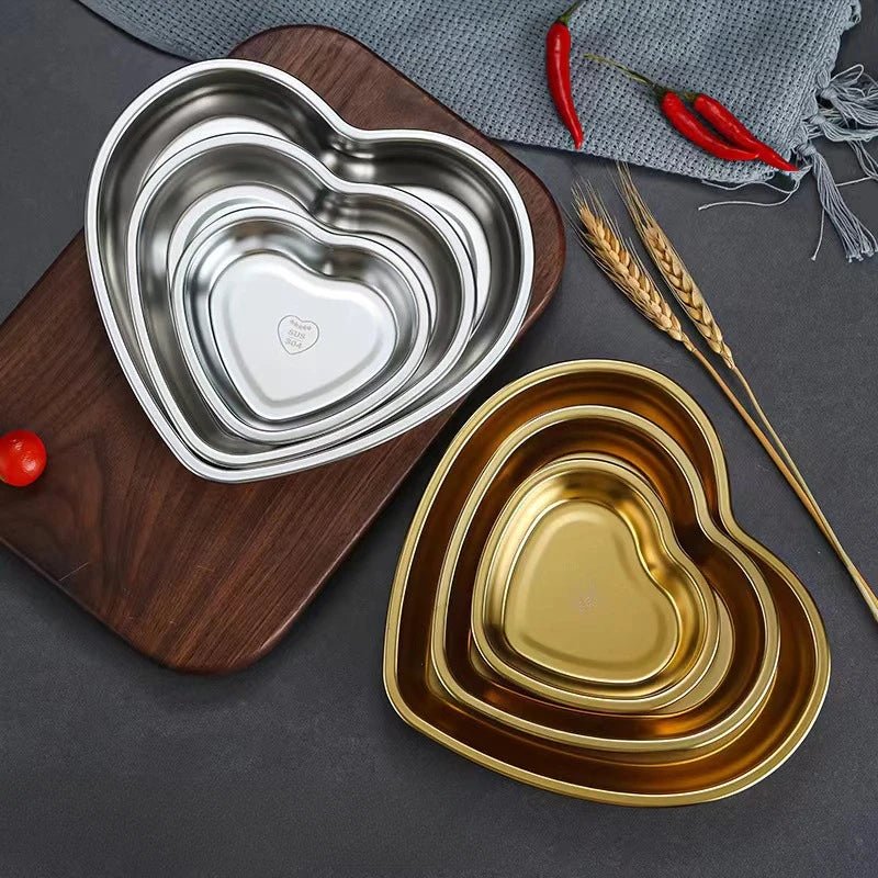 Heart Stainless Steel Bowl - www.Shopthatapp.com