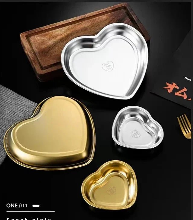 Heart Stainless Steel Bowl - www.Shopthatapp.com
