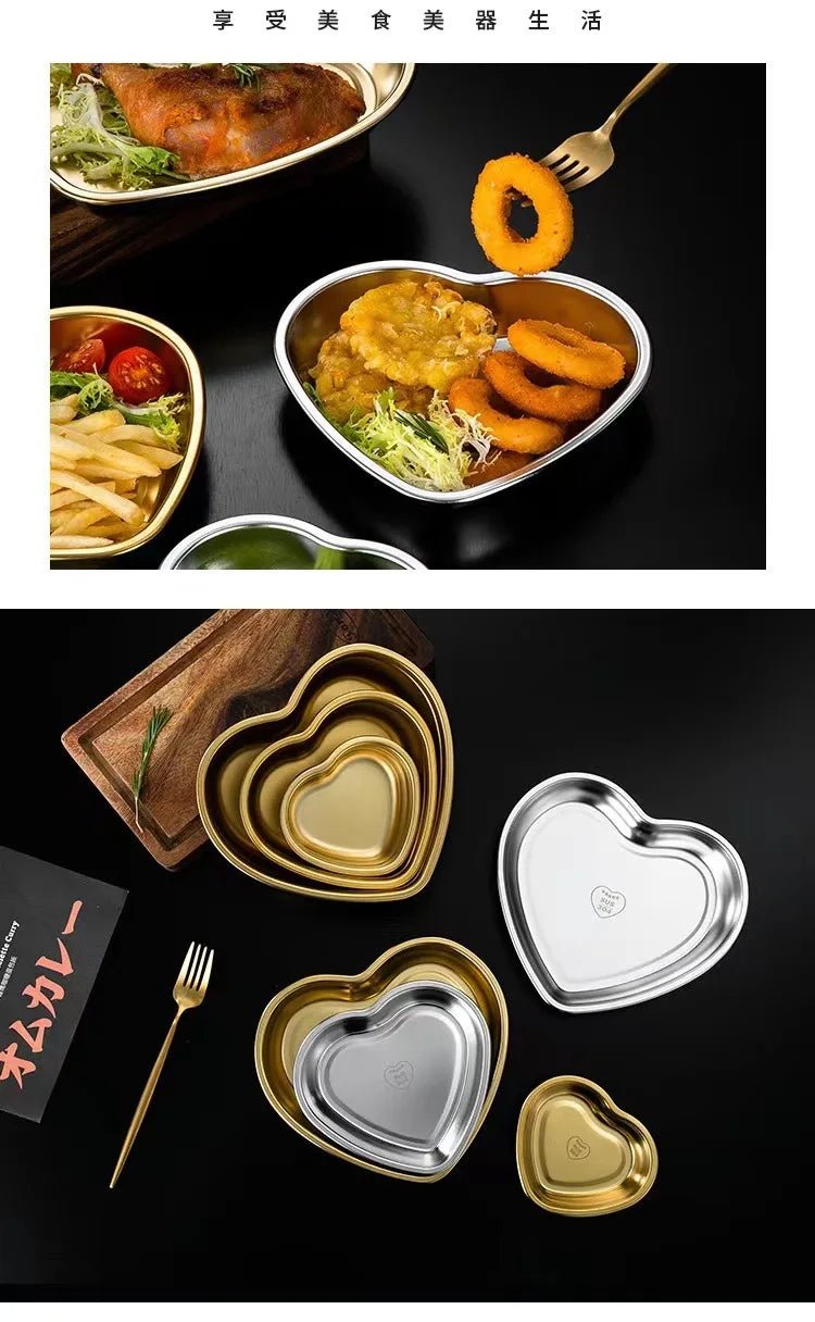 Heart Stainless Steel Bowl - www.Shopthatapp.com