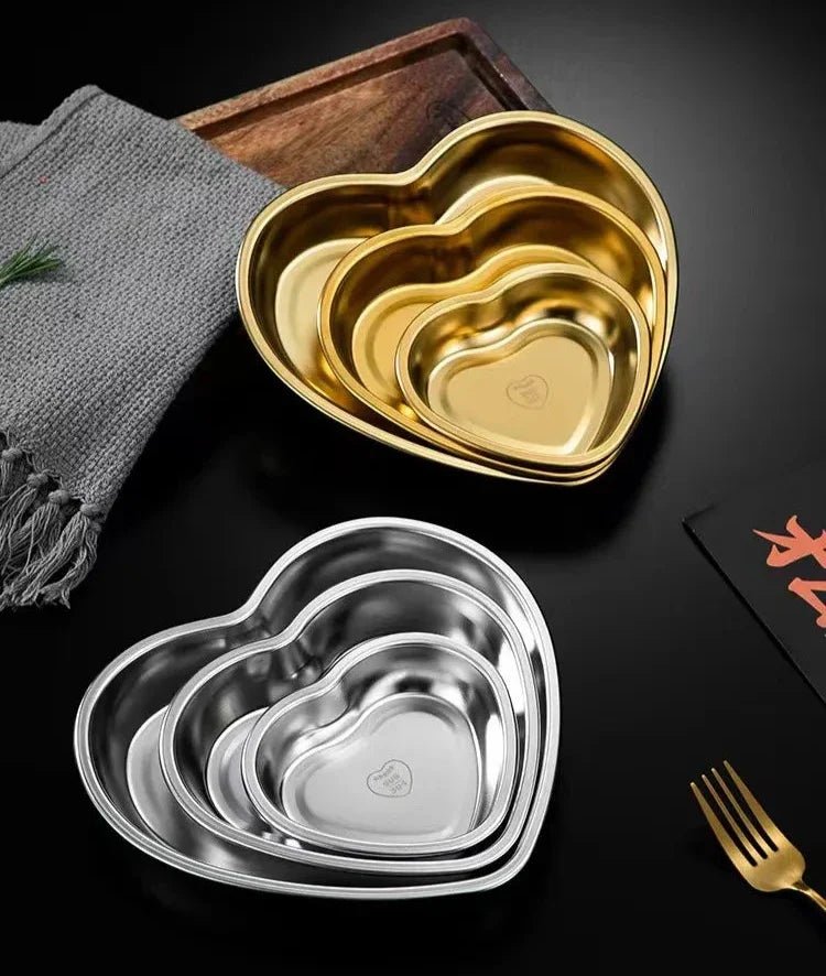 Heart Stainless Steel Bowl - www.Shopthatapp.com