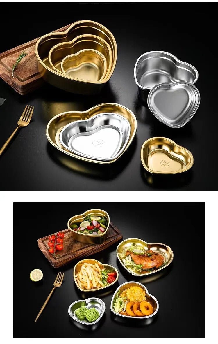 Heart Stainless Steel Bowl - www.Shopthatapp.com