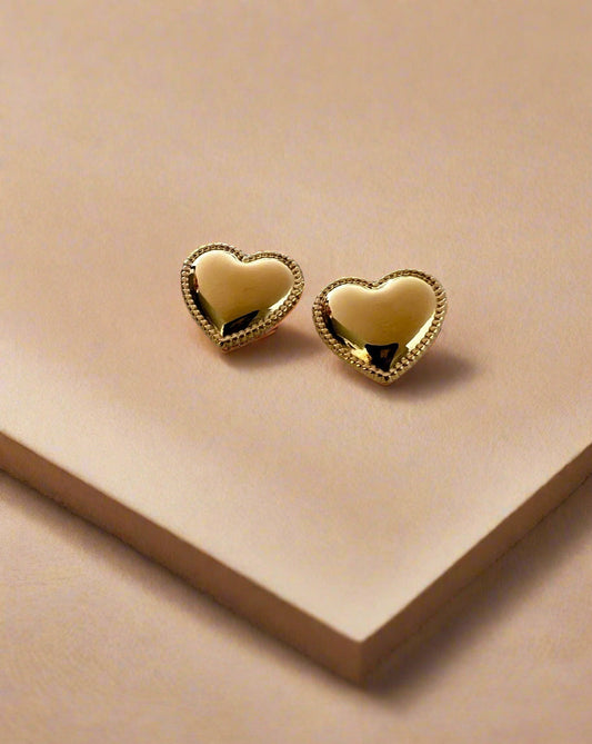 Heart Studs Earrings - www.Shopthatapp.com