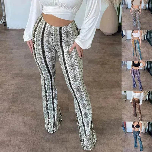 High Elastic Tight Pants Slim Charming Print Trousers Womens Clothing - www.Shopthatapp.com