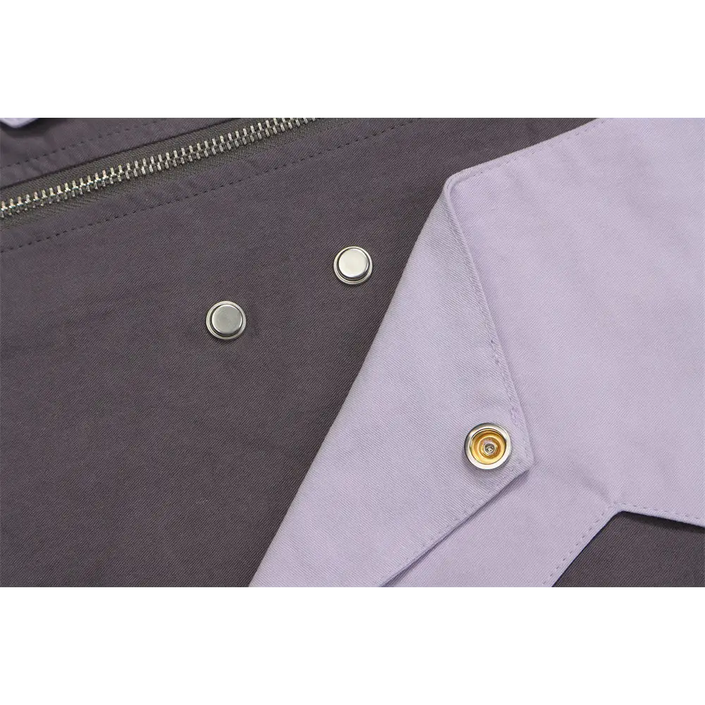 High Street Design Patch Five-pointed Star Stand Collar Zipper Coat For Men - www.Shopthatapp.com