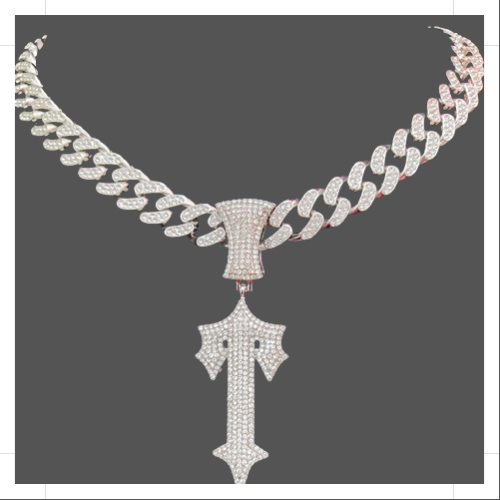 Lost and Found Hip Hop Chain Silver with Diamond Accent