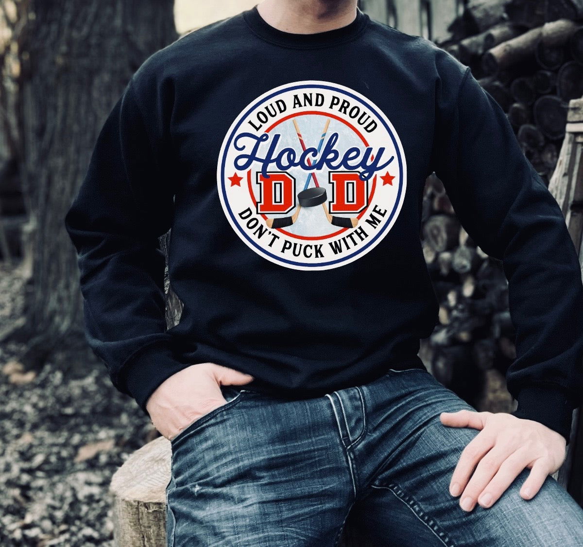 Hockey Dad Hoodie Canada featuring a bold design with loud and proud graphics for hockey enthusiasts