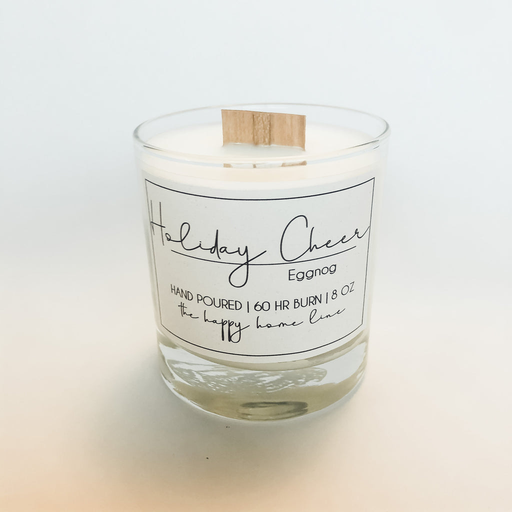 Holiday Cheer Wood Wick Candle - www.Shopthatapp.com