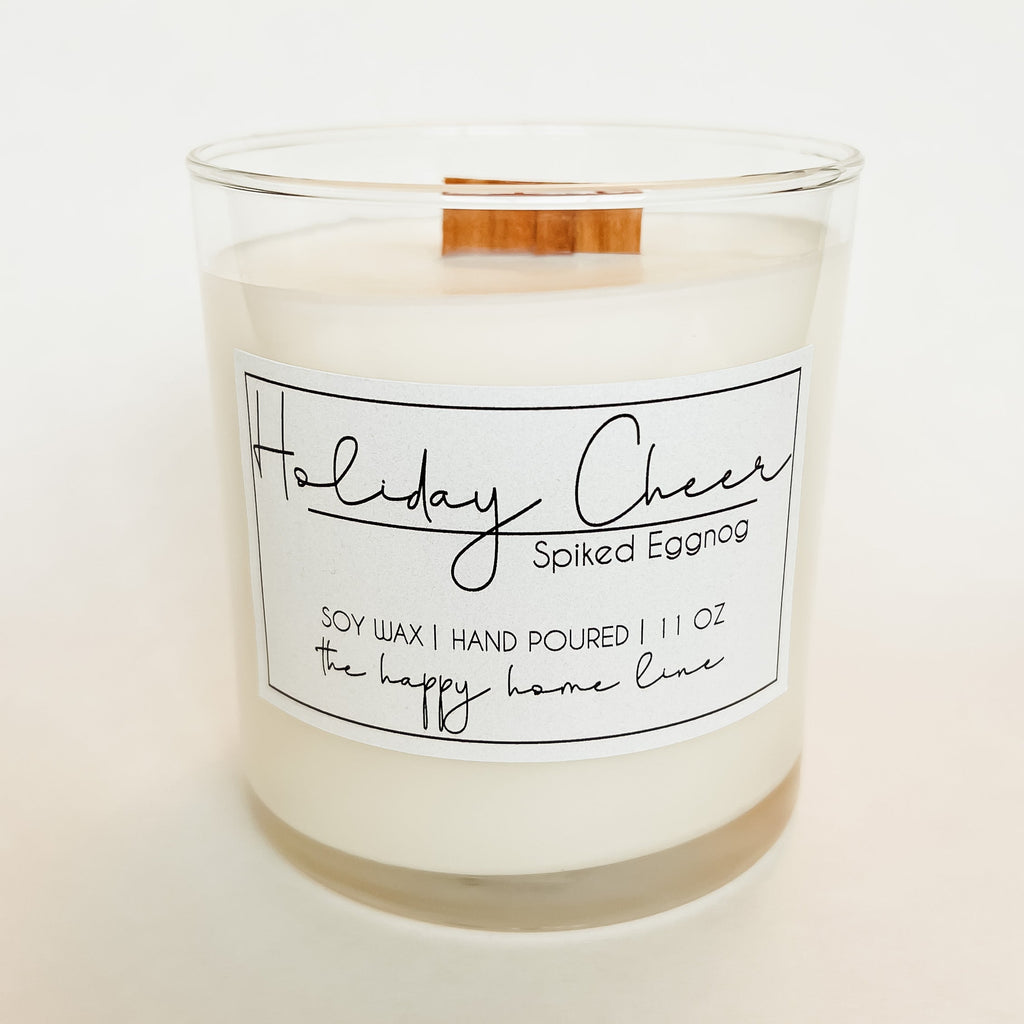 Holiday Cheer Wood Wick Candle - www.Shopthatapp.com