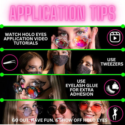 HOLO EYES self adhesive UV eye stickers - Holographic