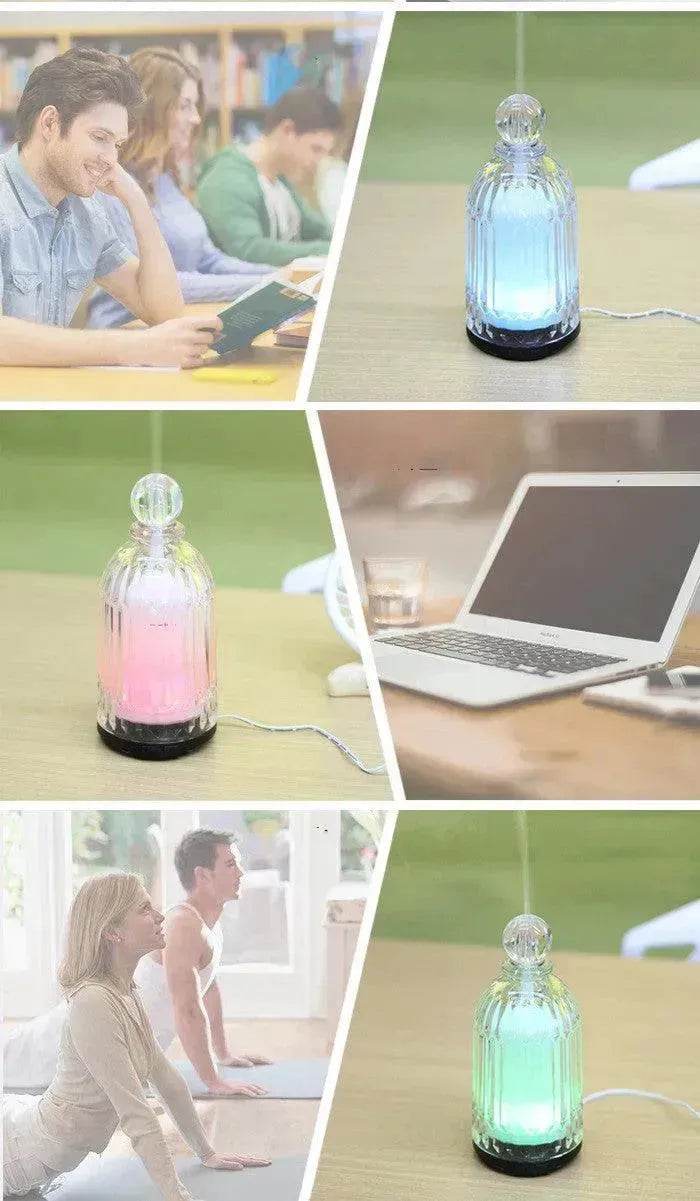 Home Appliances Ultrasonic Atomizing Humidifier Home Desktop Silent Bedroom Essential Oil Diffuser Aroma Diffuser Lamp - www.Shopthatapp.com