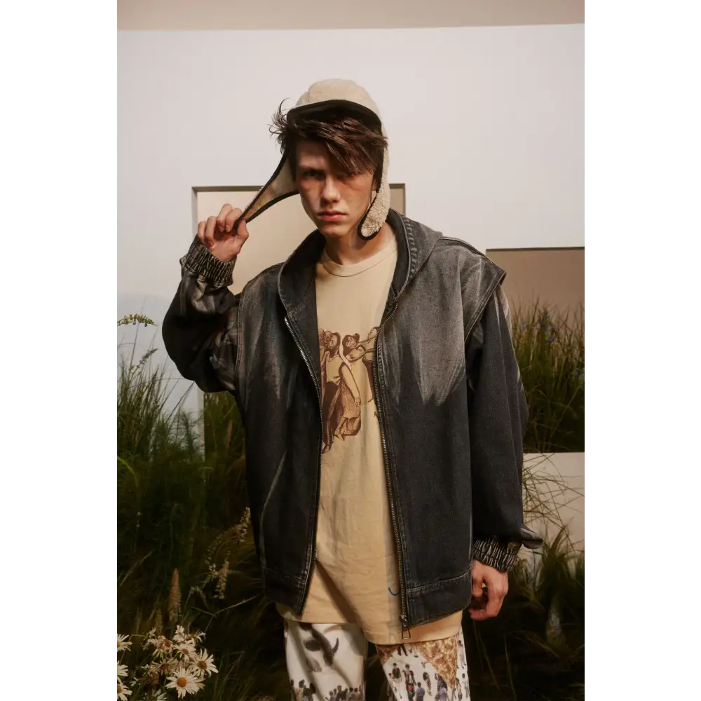 Hooded Washed Do The Old Cowboy Coat For Women Men Spring And Autumn - www.Shopthatapp.com