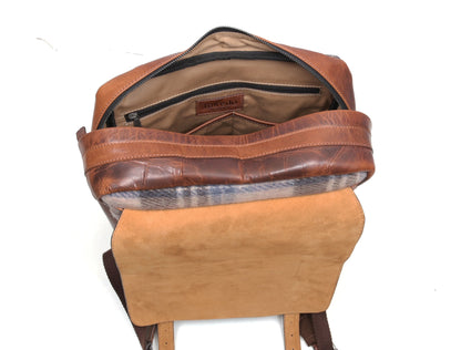 Hudson Leather & Tweed Messenger - Manchester Tweed - www.Shopthatapp.com