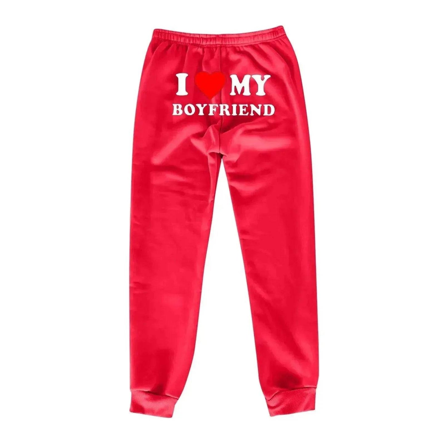 I Love MY BOYFRIEND Printed Trousers Casual Sweatpants Men And Women Sports Pants - www.Shopthatapp.com