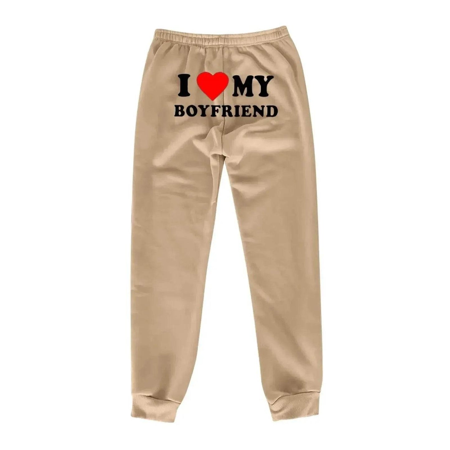 I Love MY BOYFRIEND Printed Trousers Casual Sweatpants Men And Women Sports Pants - www.Shopthatapp.com