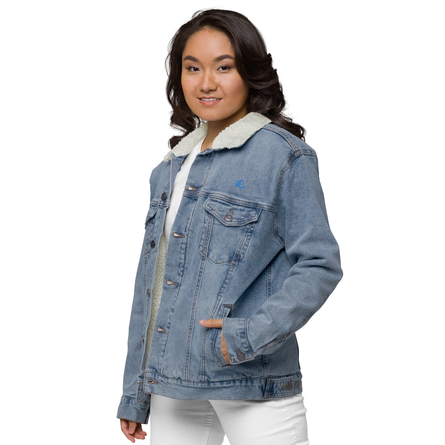 Veste en denim sherpa unisexe