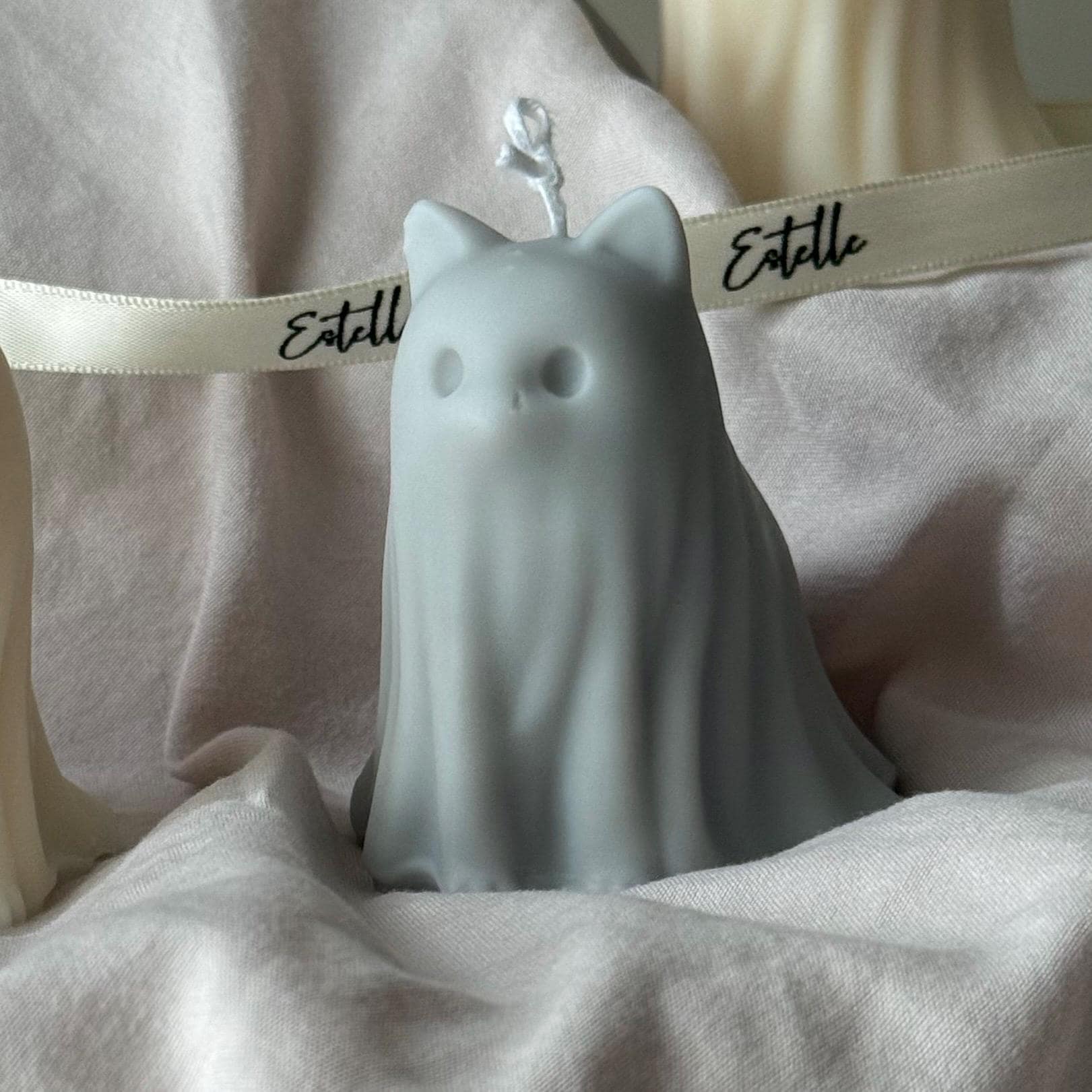 Cute Halloween Cat Ghost Candle - www.Shopthatapp.com