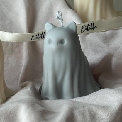 Cute Halloween Cat Ghost Candle - www.Shopthatapp.com
