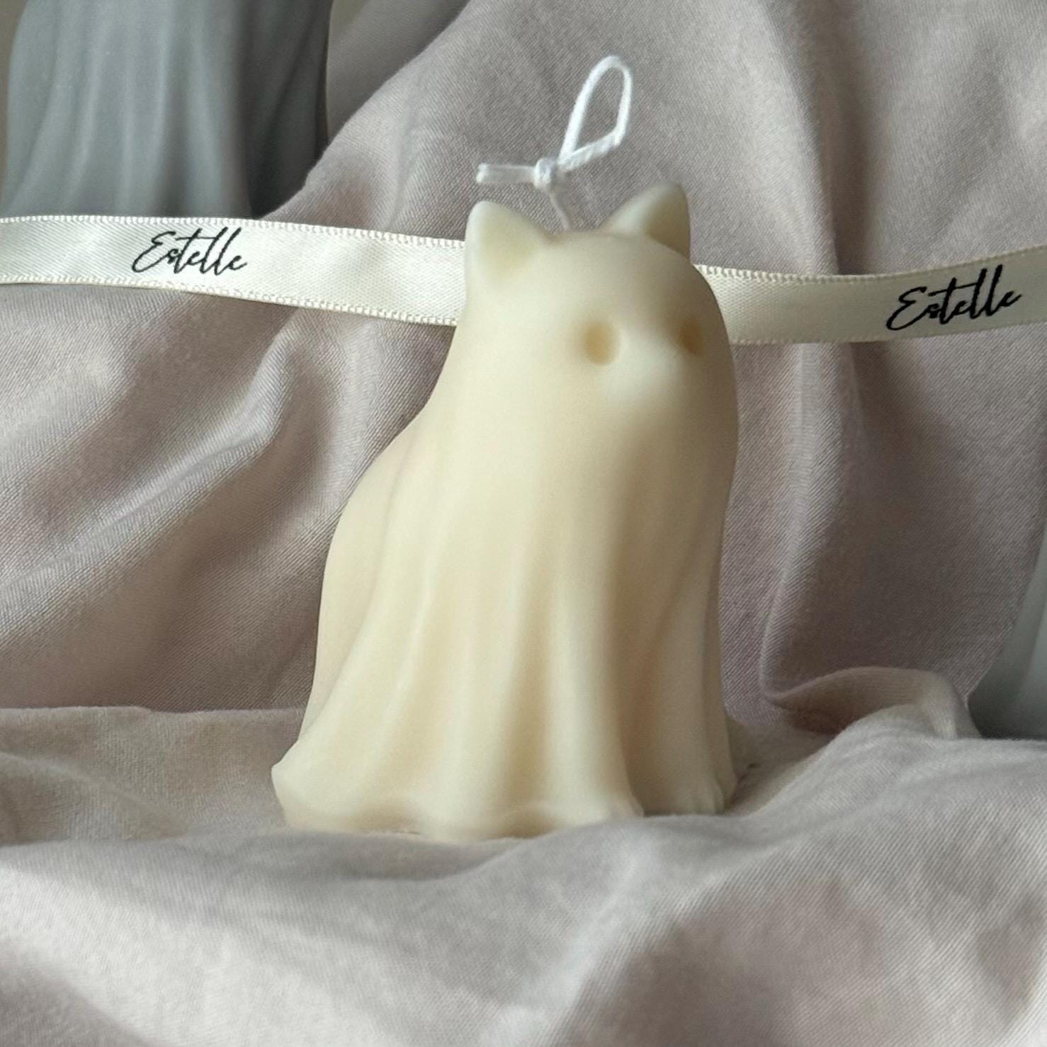 Cute Halloween Cat Ghost Candle - www.Shopthatapp.com