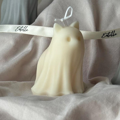 Cute Halloween Cat Ghost Candle - www.Shopthatapp.com