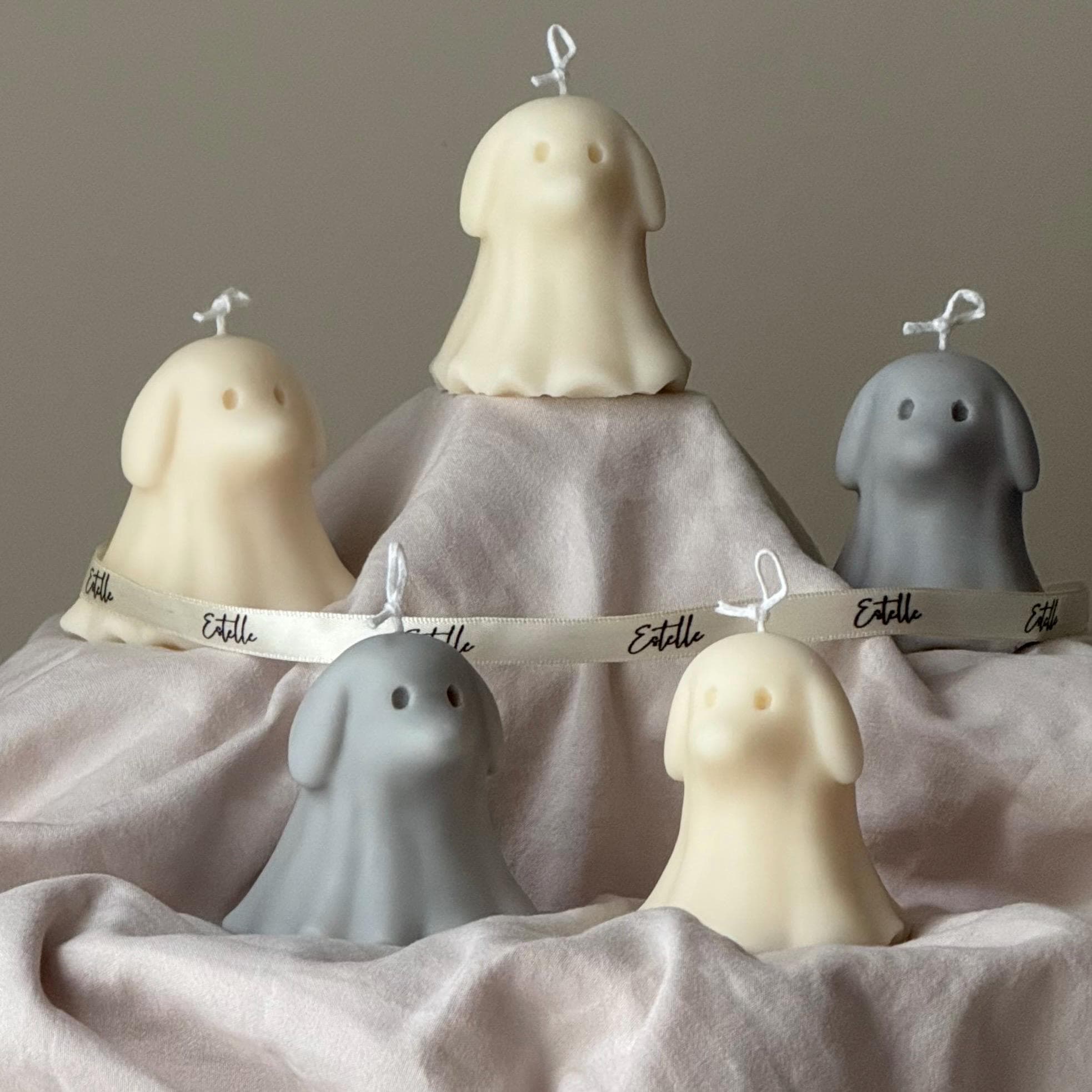 Cute Halloween Dog Ghost Candle - www.Shopthatapp.com