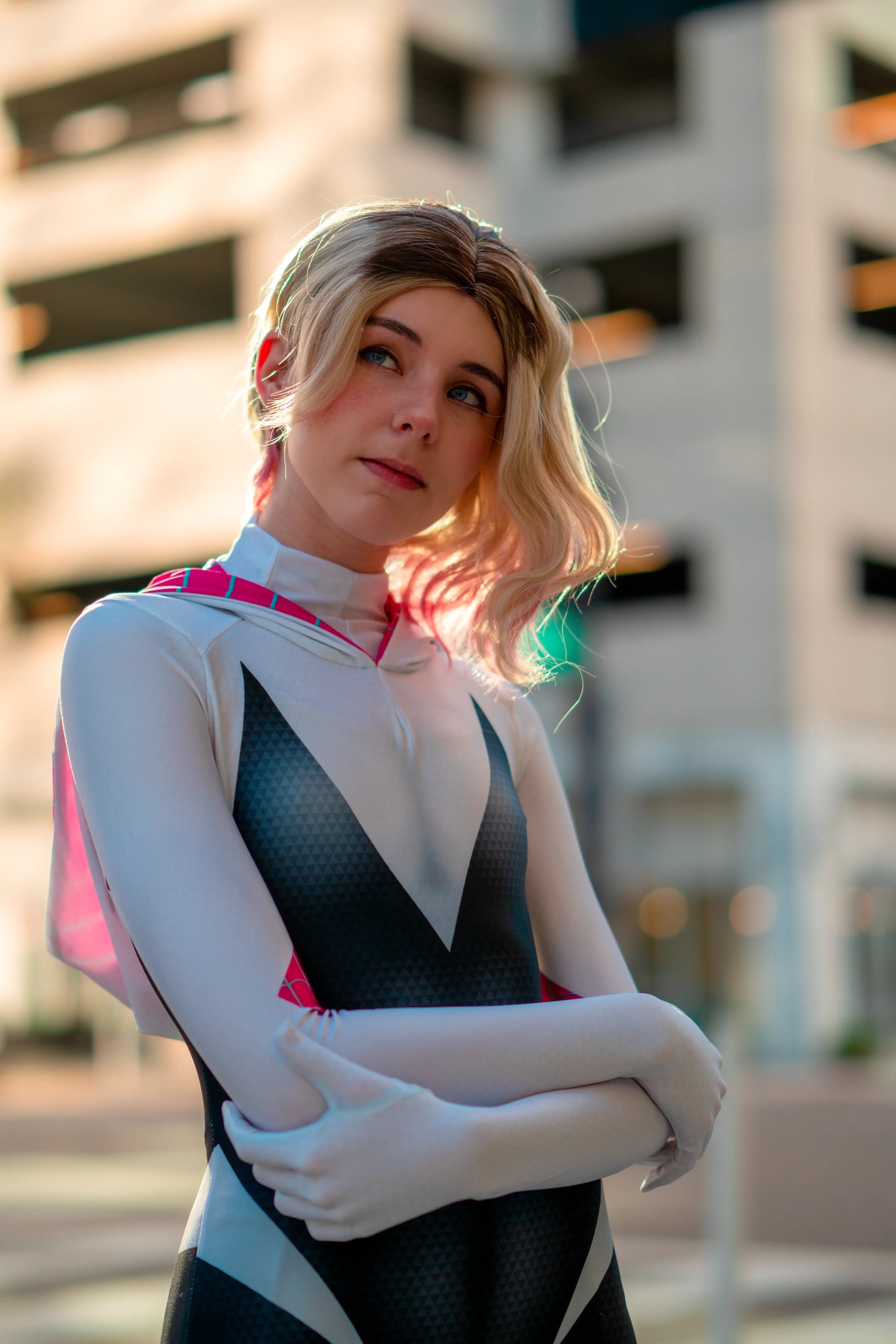 Super Hero Spider Gwen Cosplay Full Bodysuit Halloween Costume Zentai - www.Shopthatapp.com
